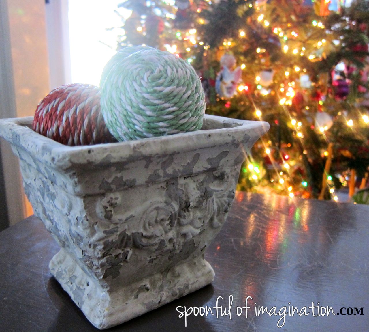 DIY Christmas Ornament ~ Easy Fabric Balls - Shanty 2 Chic