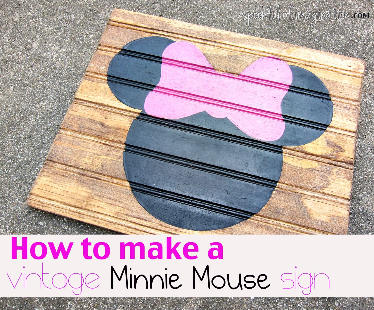 Diy Minnie Mouse Silhouette Spoonful Of Imagination