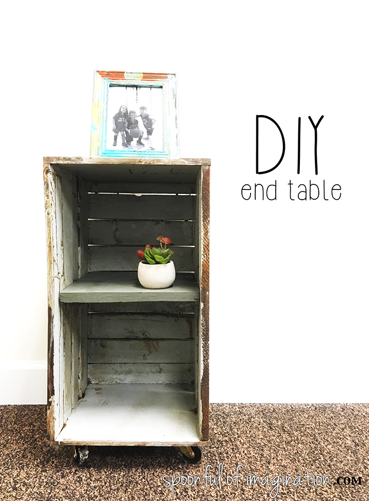 DIY Wood End Table - Spoonful of Imagination