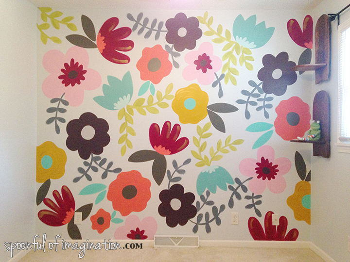 DIY Floral Wallpaper - Spoonful Of Imagination